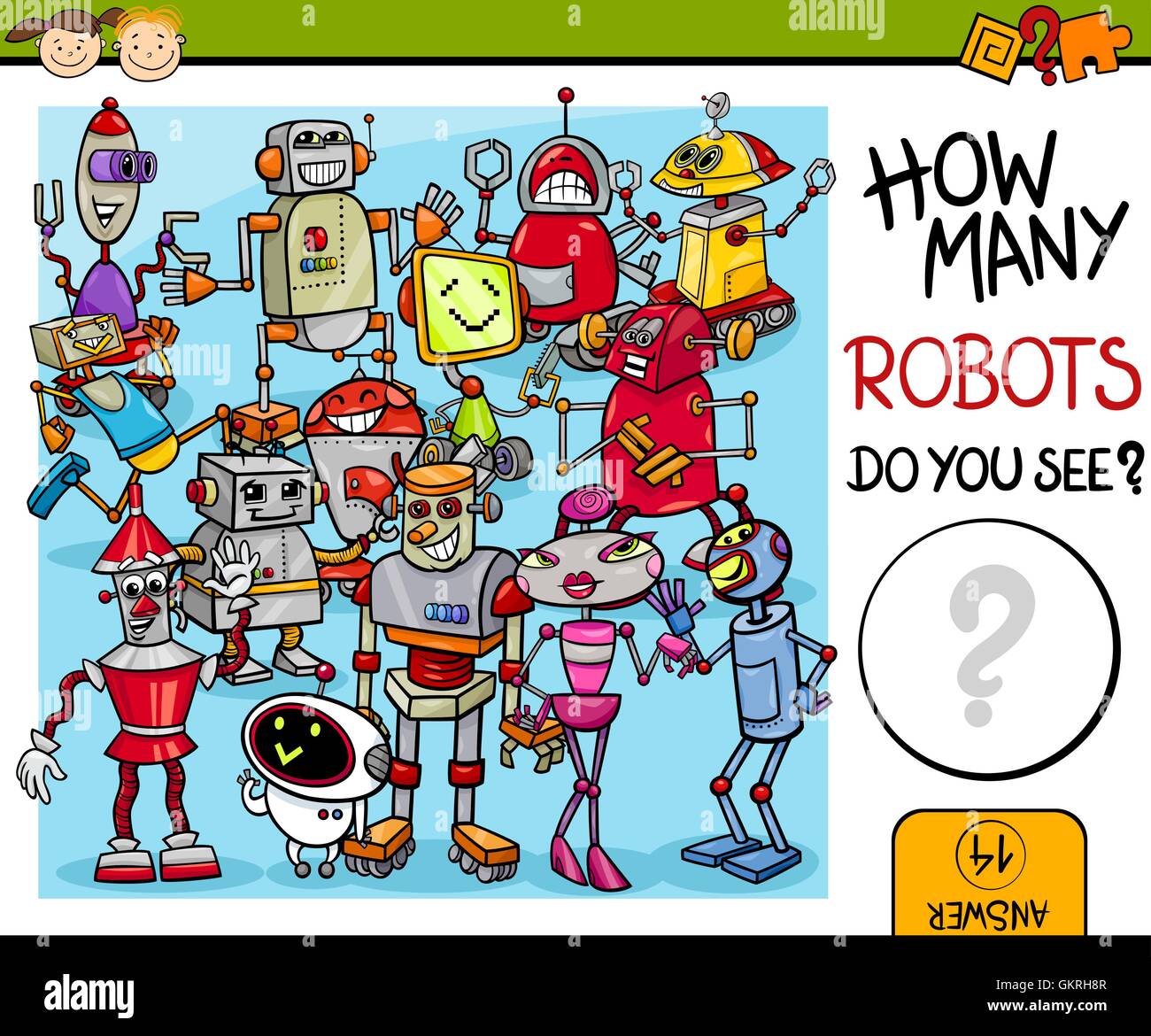 calculation education illustration count cartoon numbering puzzle