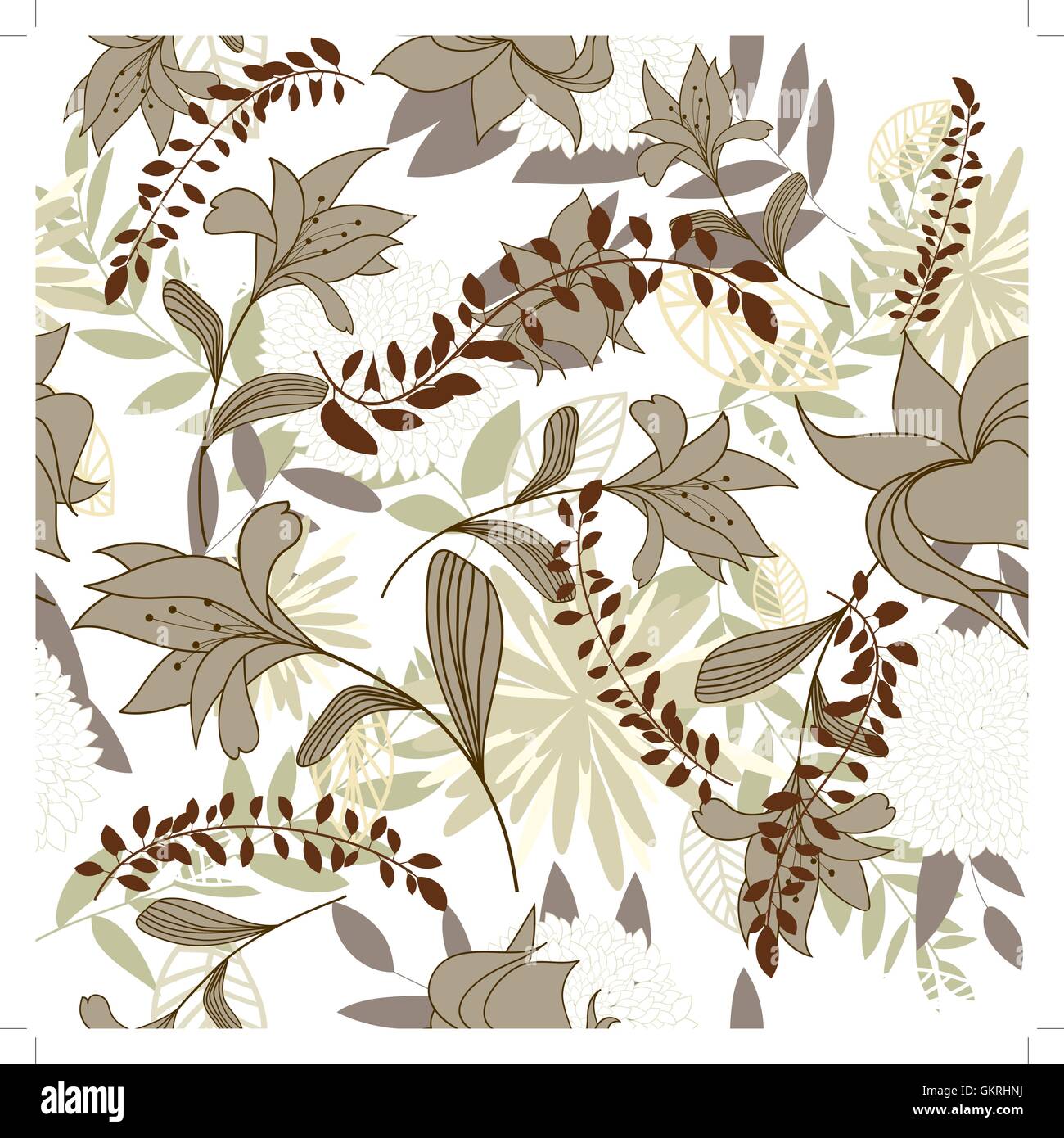 seamless floral pattern Stock Vector Image & Art - Alamy