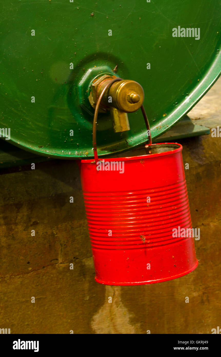 Oil drum and drip can, Pupu Hydro Power Scheme, Takaka, Tasman District