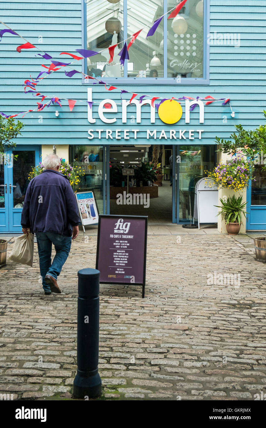 Lemon Street Market in Truro. Stock Photo