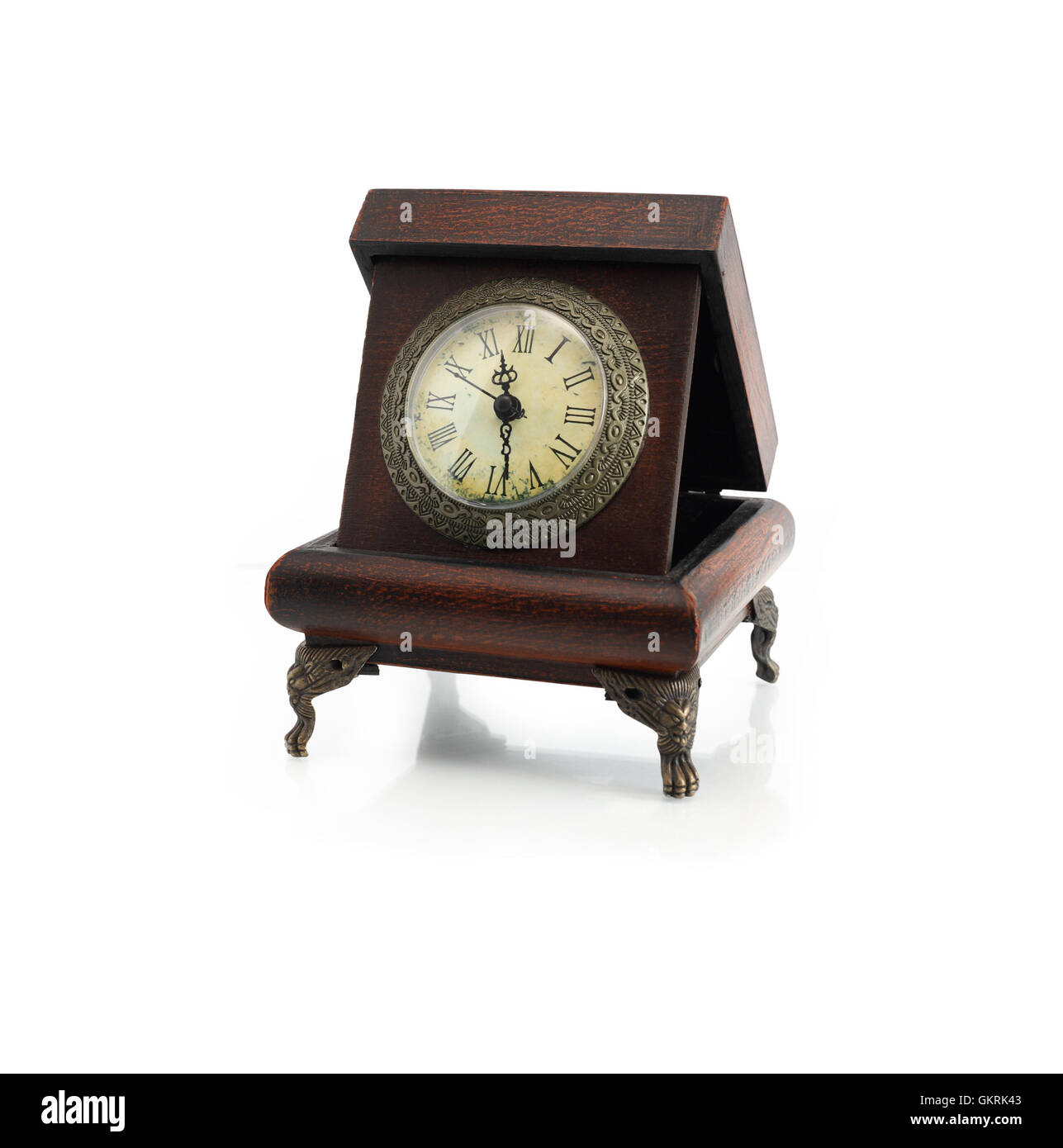 Old Table Clock Stock Photo Alamy