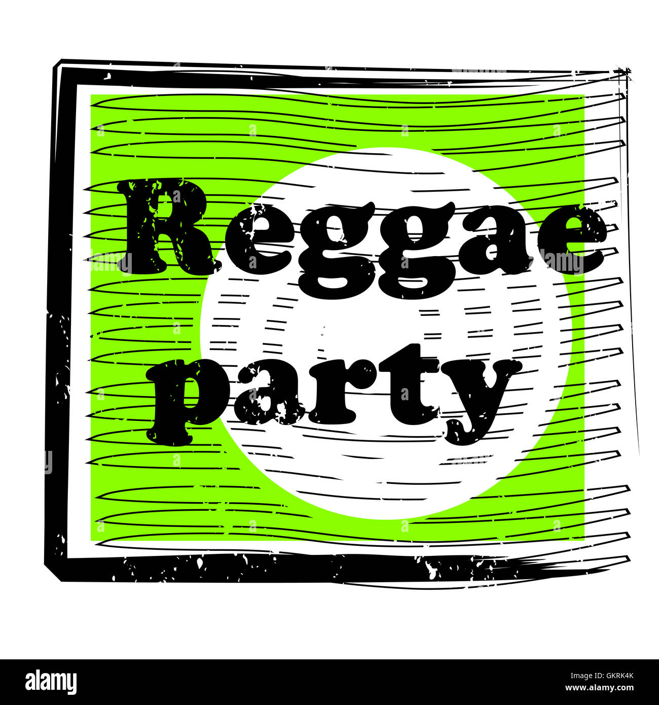 reggae party stamp Stock Photo