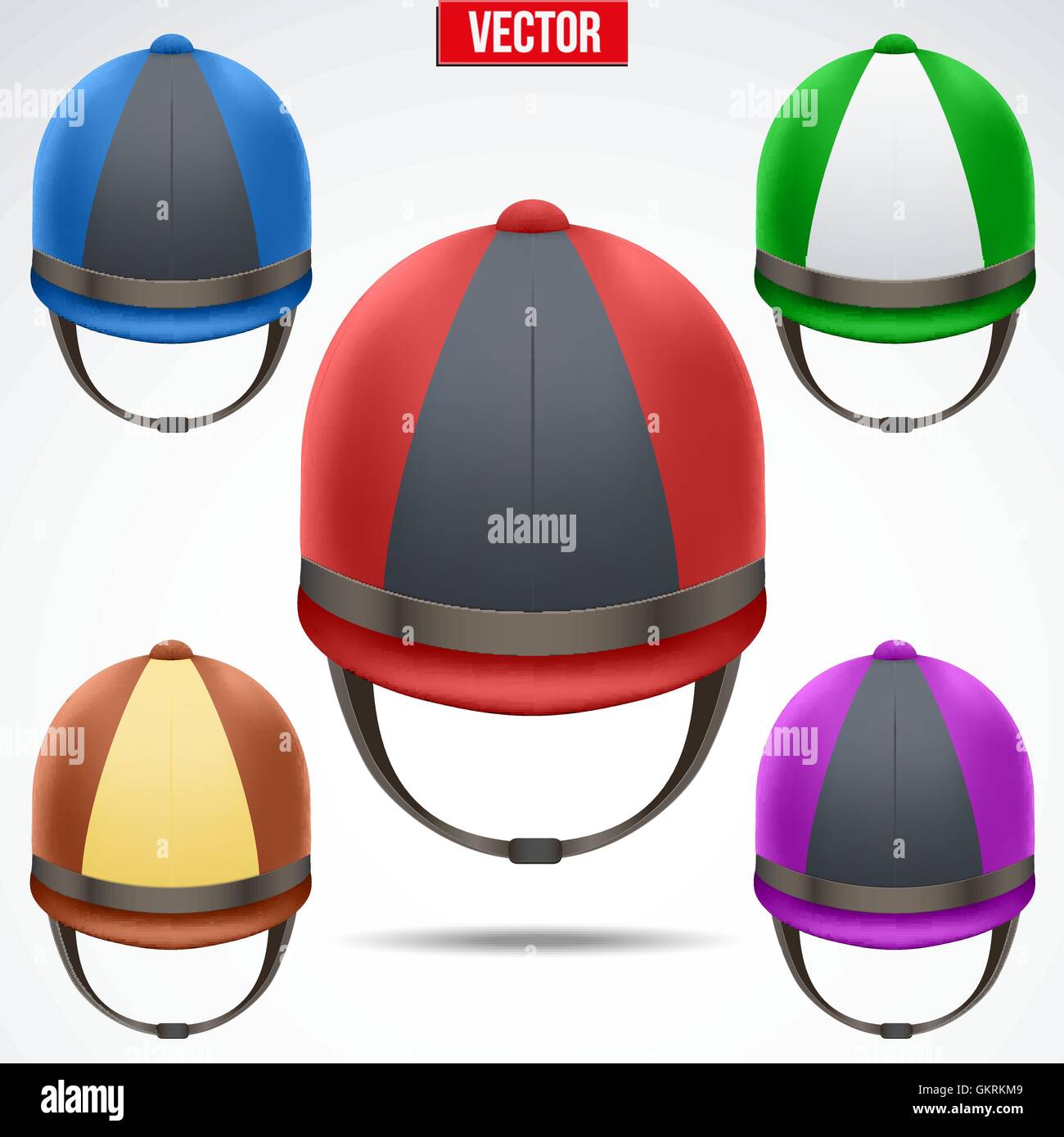 Set of Classic Jockey helmets Stock Vector Image & Art - Alamy