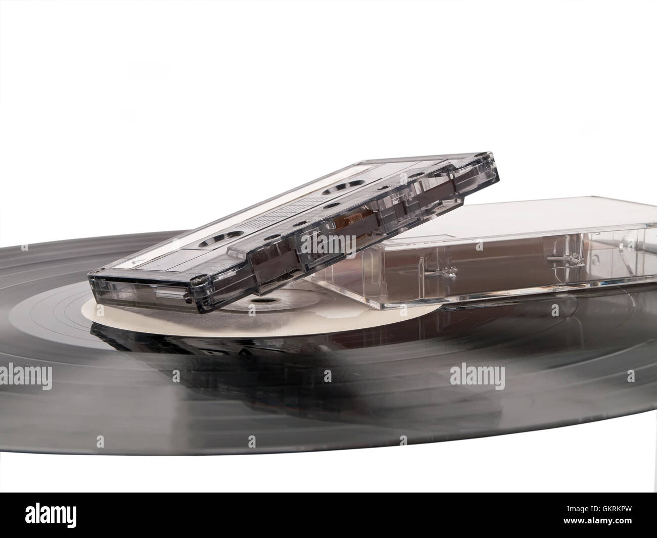 vinyl record and cassette Stock Photo Alamy