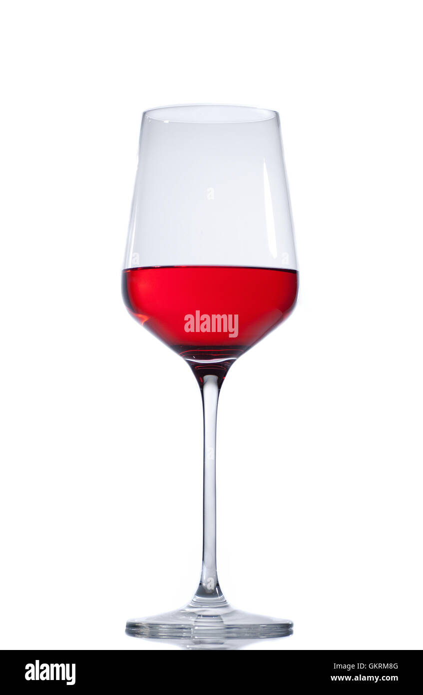 Red wine glass isolated on white background Stock Photo - Alamy