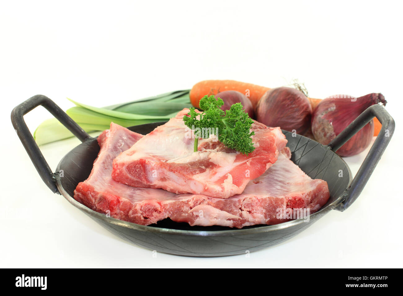 Beef spare ribs Stock Photo