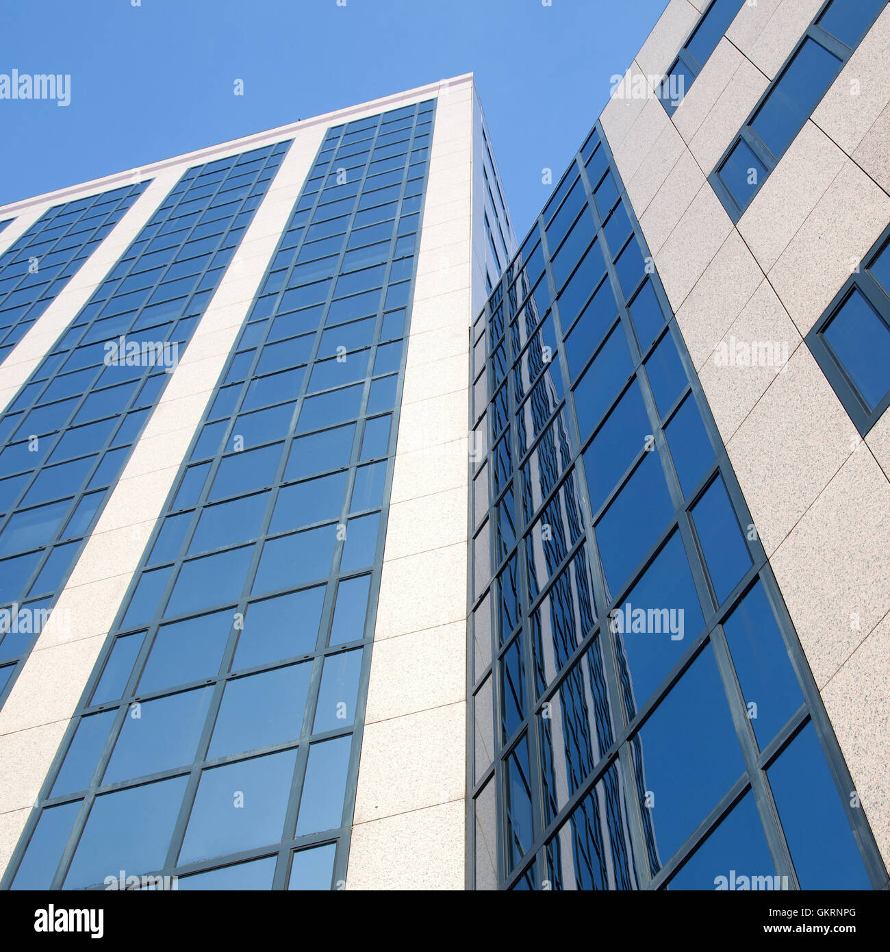 part of office building and blue sky Stock Photo - Alamy