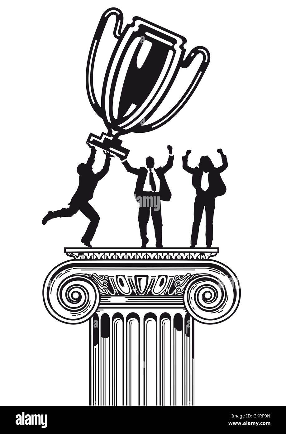 successful winners Stock Photo