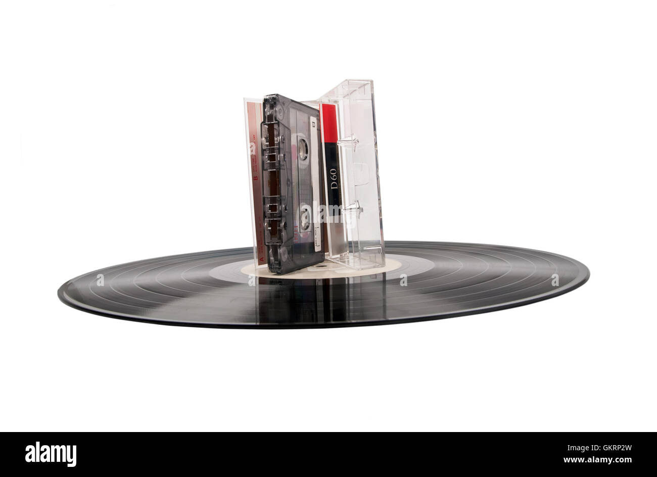 cassette and vinyl record Stock Photo Alamy