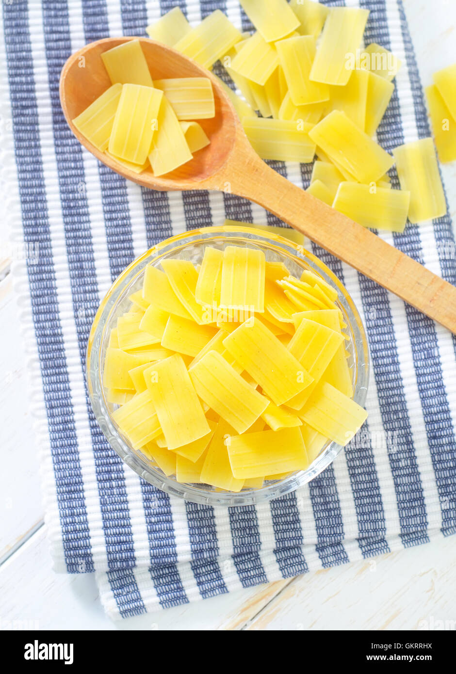 raw pasta Stock Photo