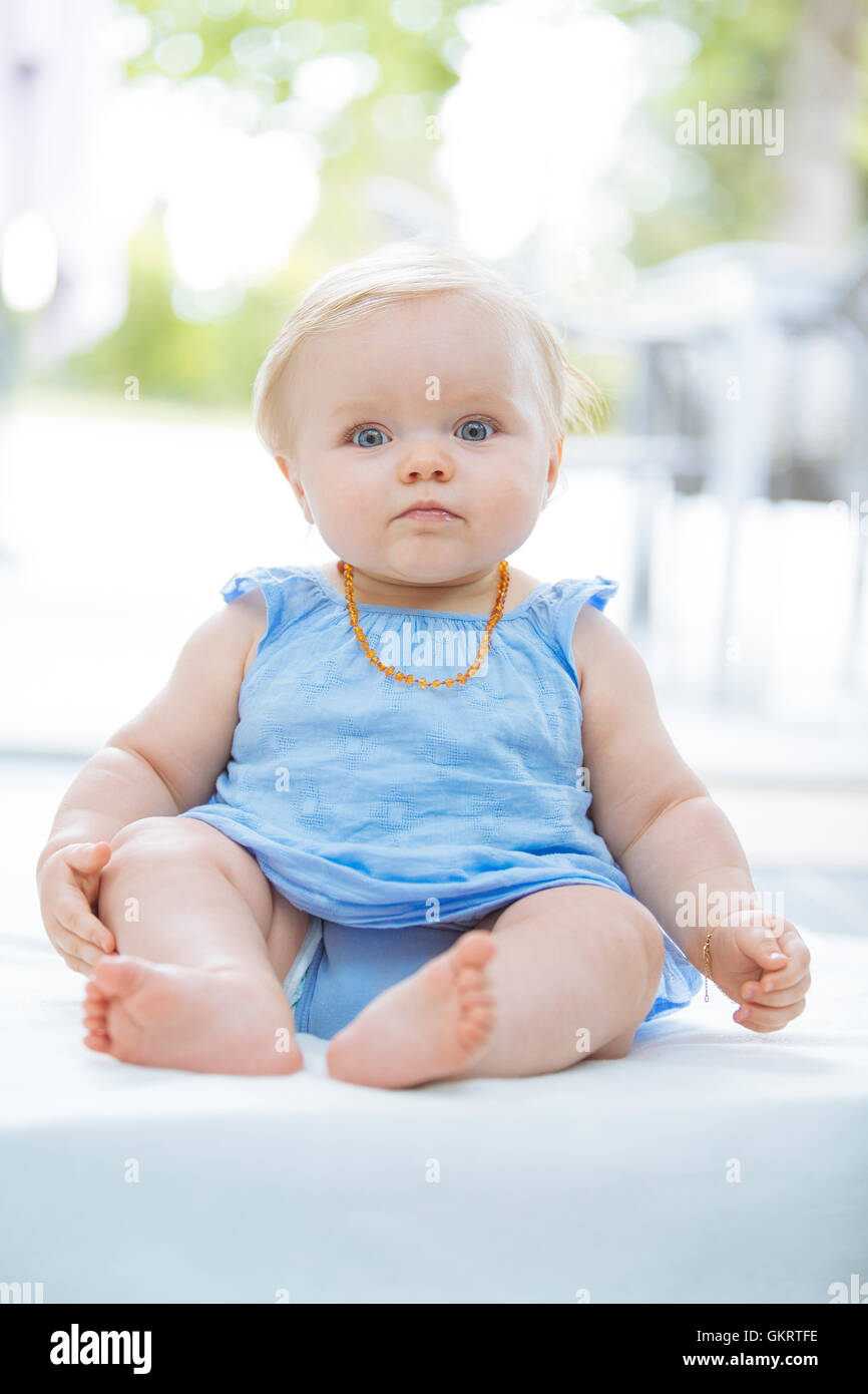 Portrait of a Baby Girl Stock Photo