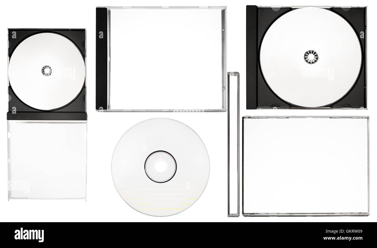 Disc Labeling Set with Clipping Paths Stock Photo