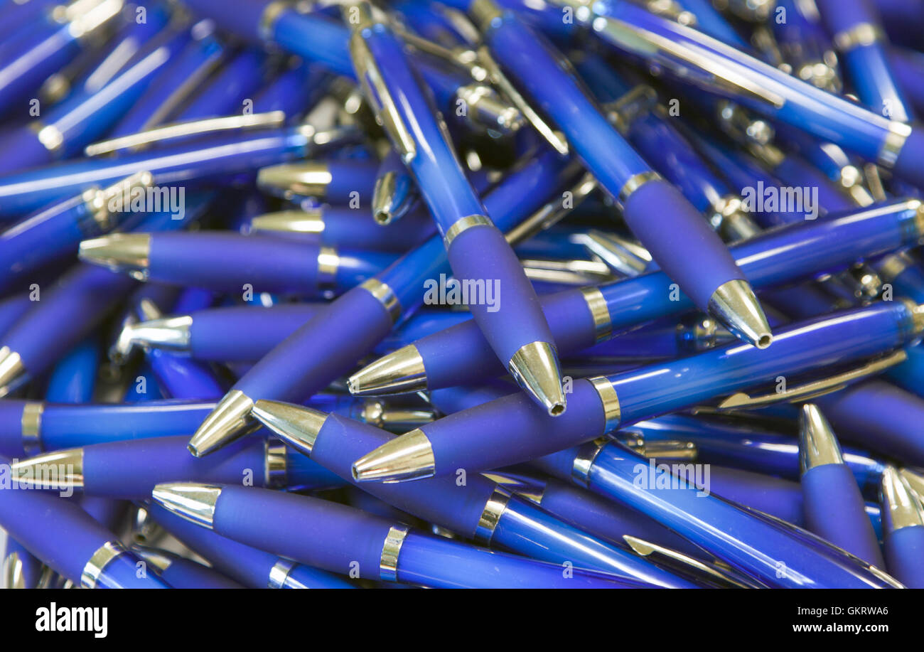 pile of ballpoint pens Stock Photo Alamy