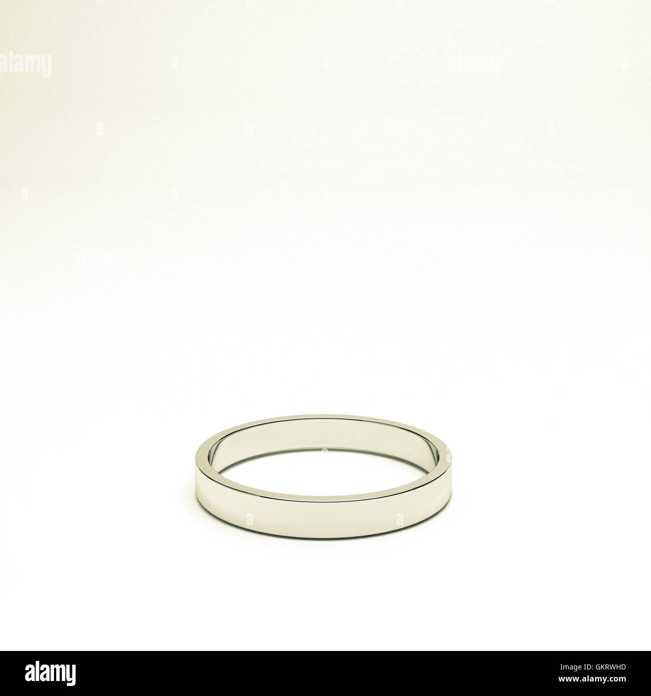 isolated silver or platinum ring Stock Photo