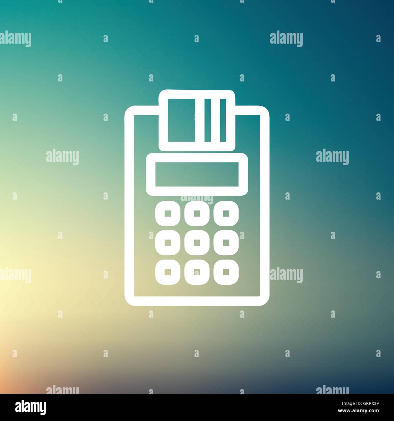 Credit Card Machine roll thin line icon Stock Vector Image & Art Alamy