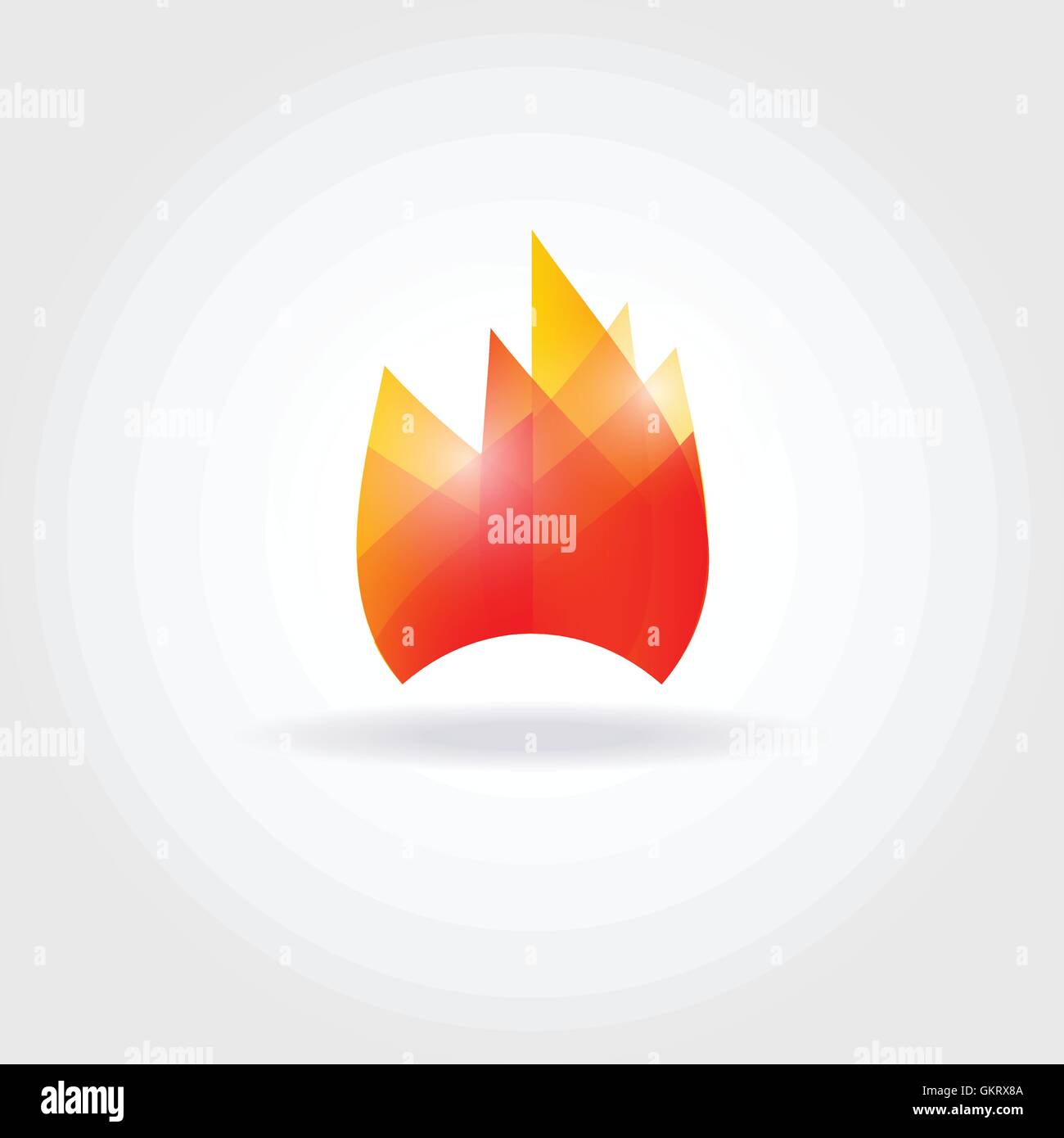 Fire flame vector logo design Stock Vector