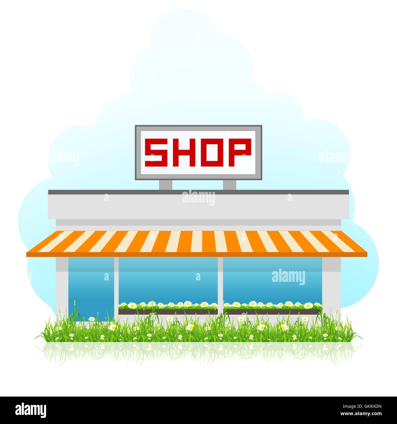 Flower shop front Stock Vector Images Alamy