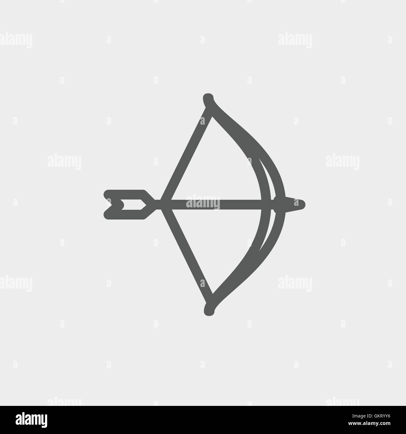 Bow and Arrow thin line icon Stock Vector Image & Art Alamy