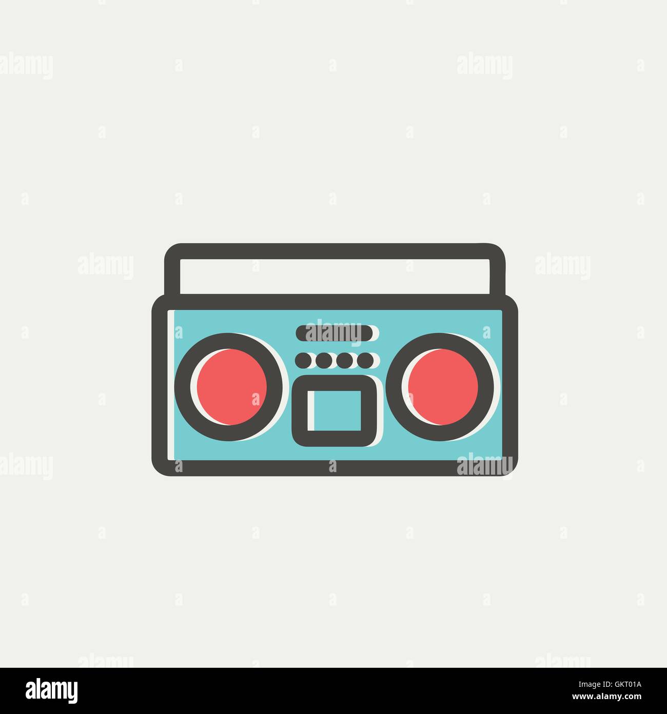 Cassette player thin line icon Stock Vector Image & Art - Alamy