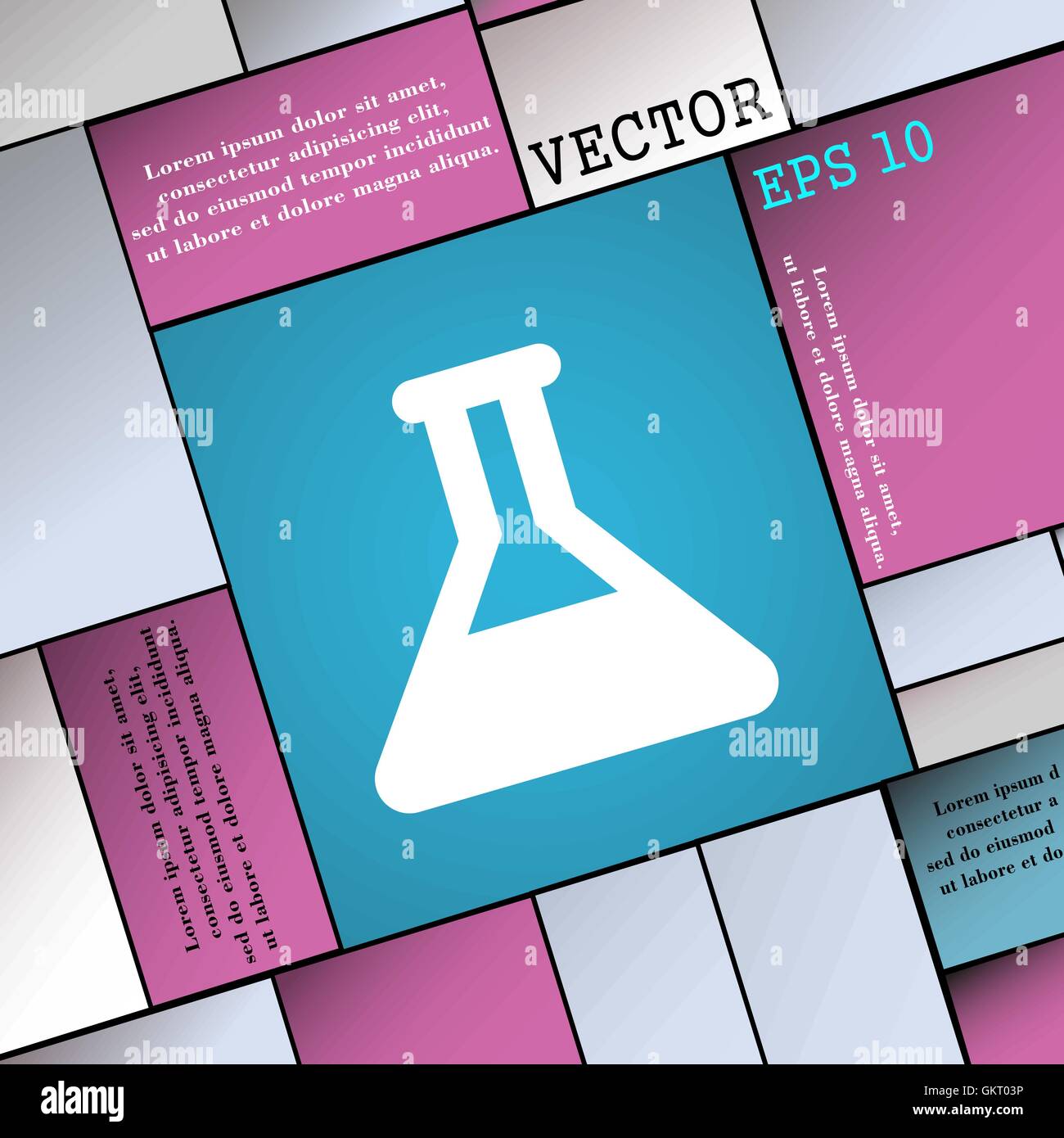 Conical Flask icon sign. Modern flat style for your design. Vector