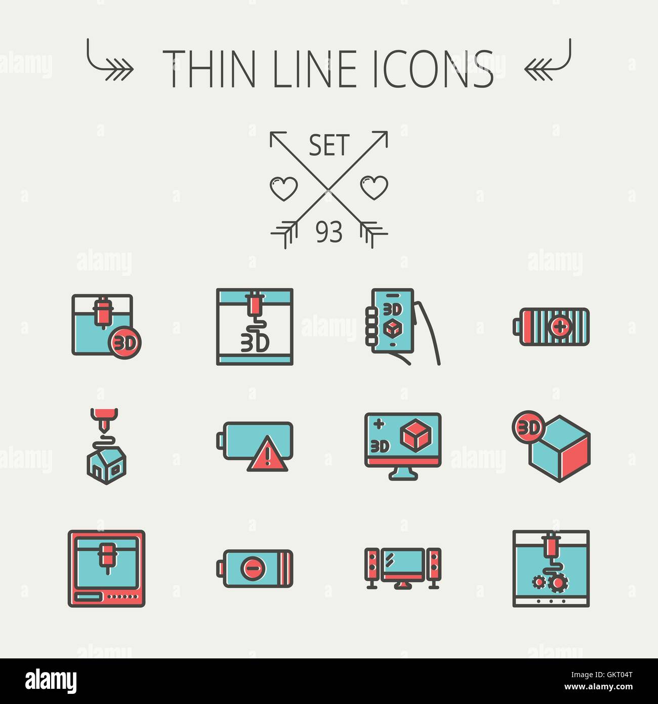 Mail icon set line art hi-res stock photography and images - Alamy