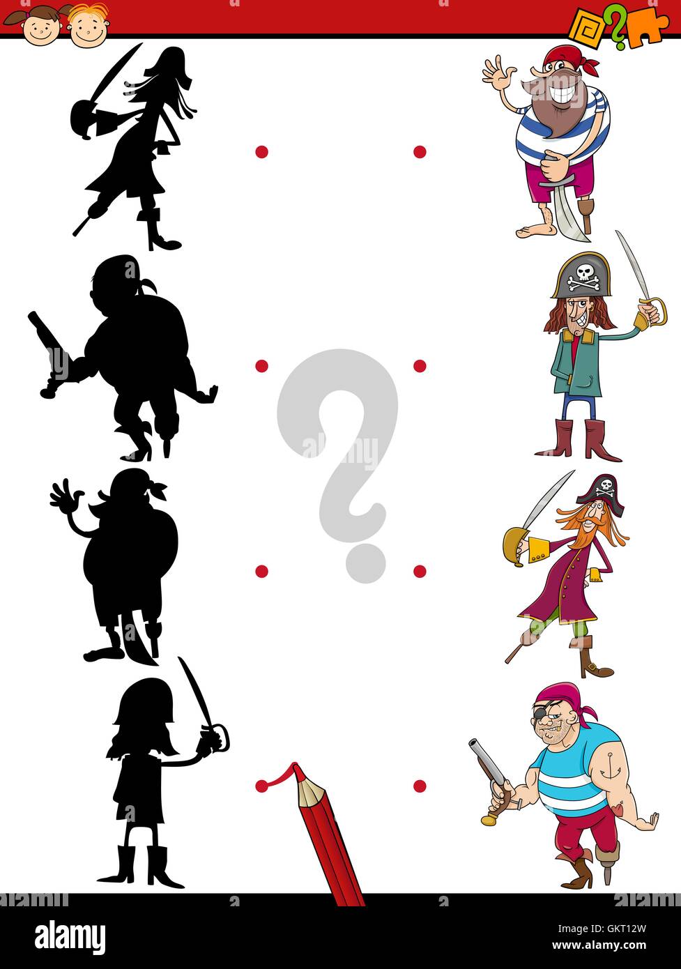 education shadows game cartoon Stock Vector Image & Art - Alamy