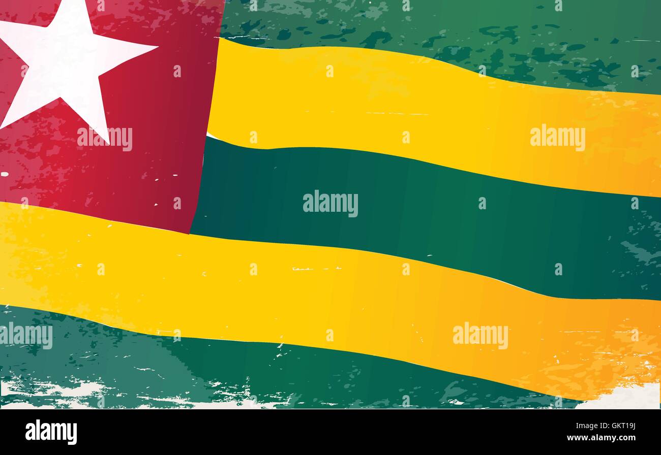 Togo Grunge Flag Stock Vector
