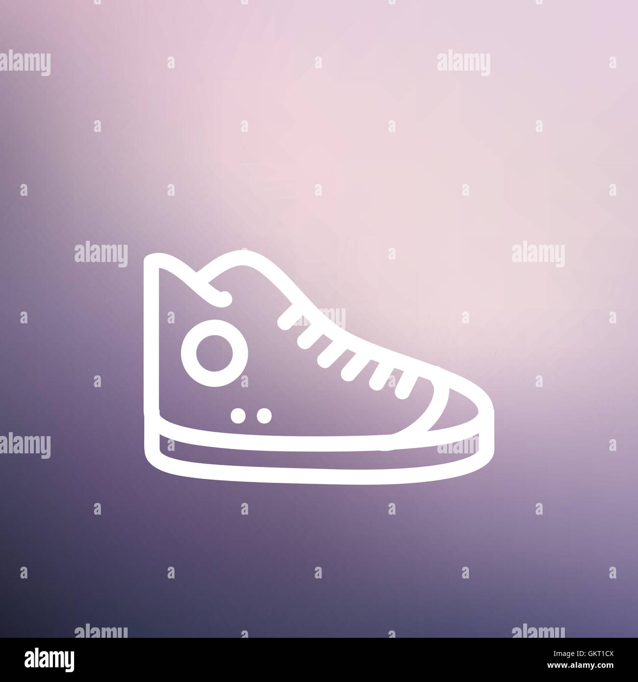 High cut rubber shoes thin line icon Stock Vector