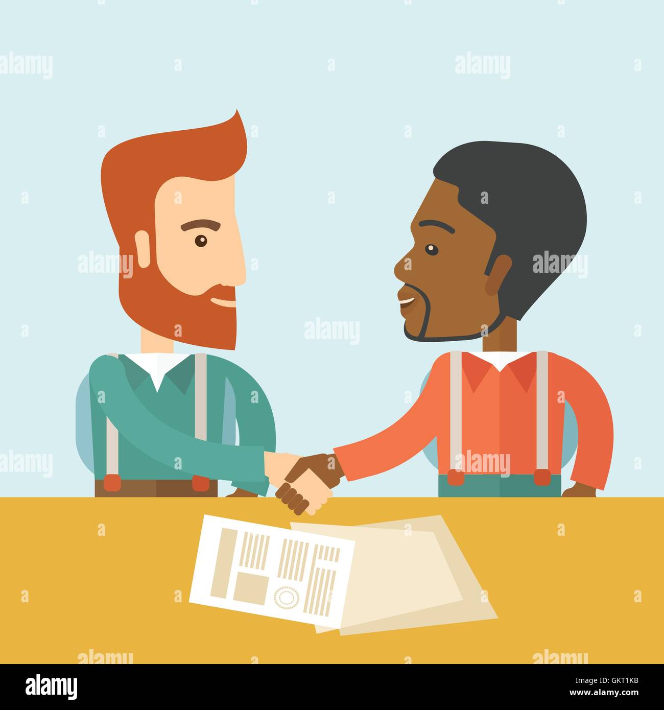 Cartoon illustration man two heads hi-res stock photography and images ...