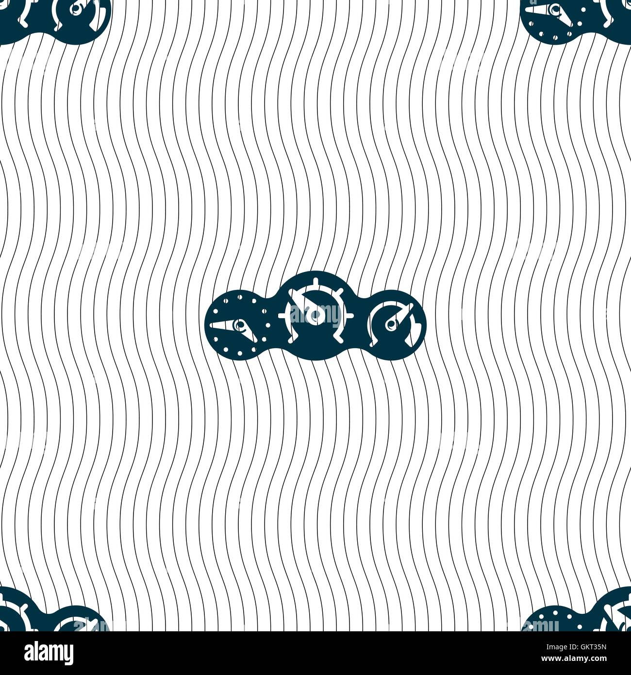 speed, speedometer icon sign. Seamless pattern with geometric texture ...