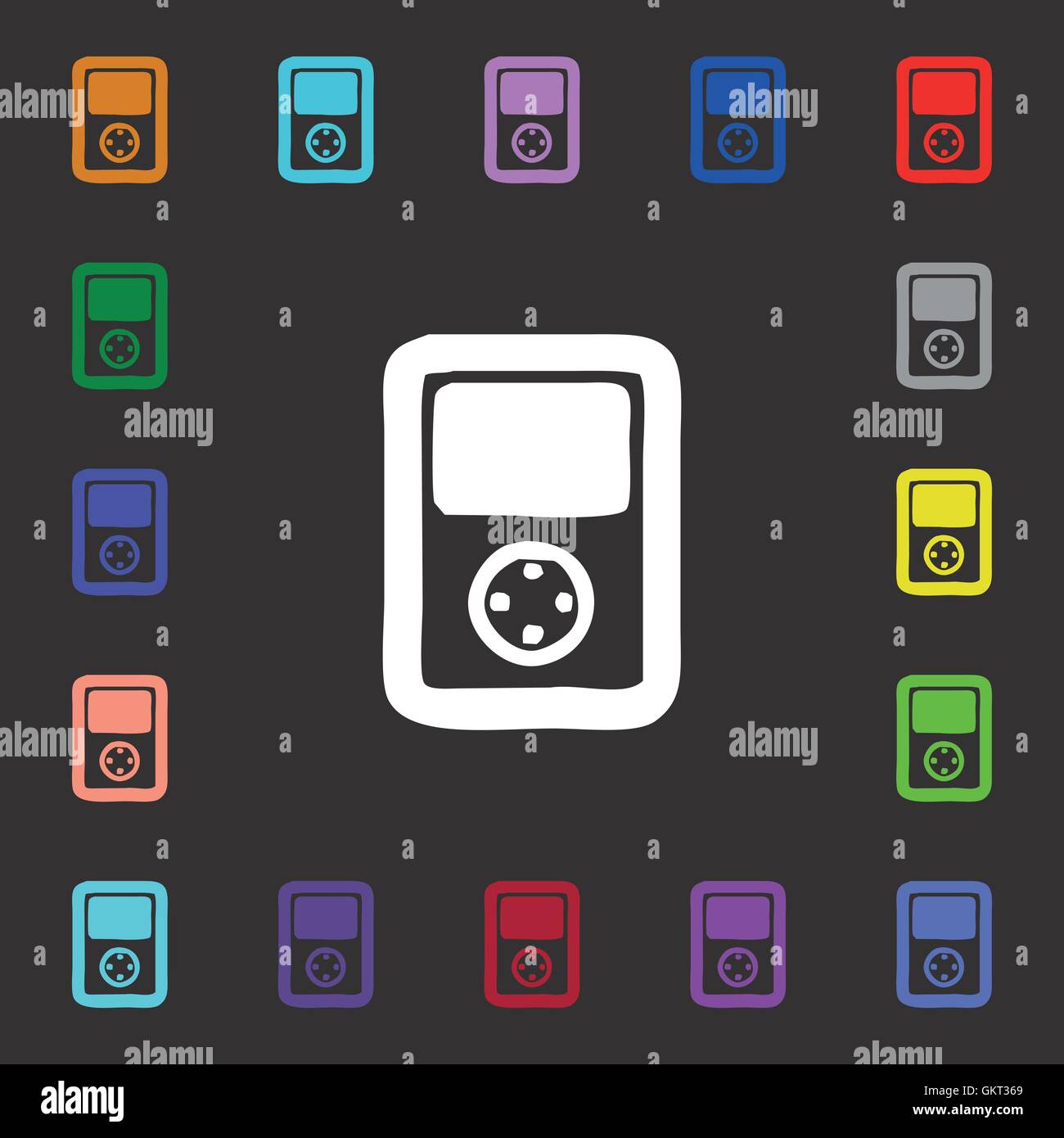 Tetris, video game console icon sign. Lots of colorful symbols for your ...