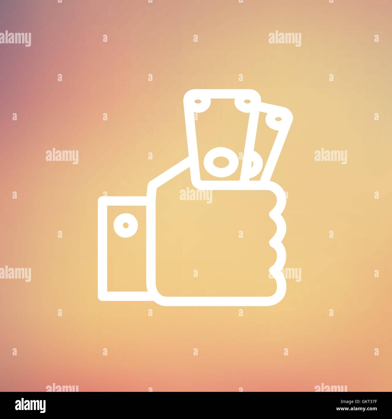 Money in hand thin line icon Stock Vector Image & Art - Alamy