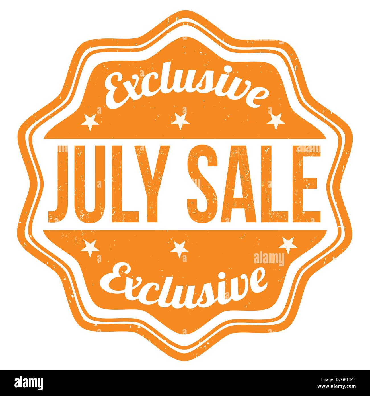 July sale stamp Stock Vector