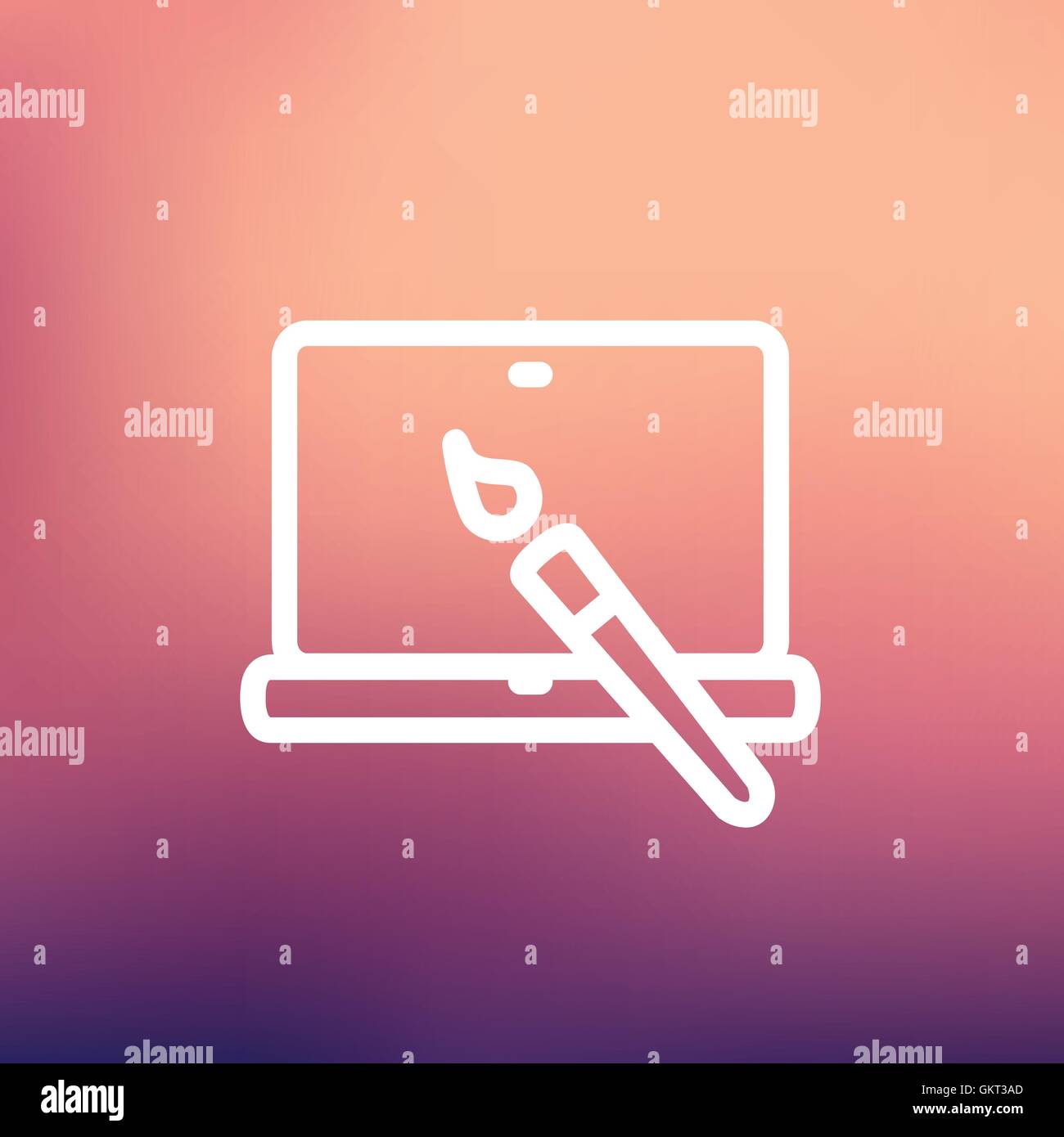 Book laptop pen notepad Stock Vector Images - Alamy
