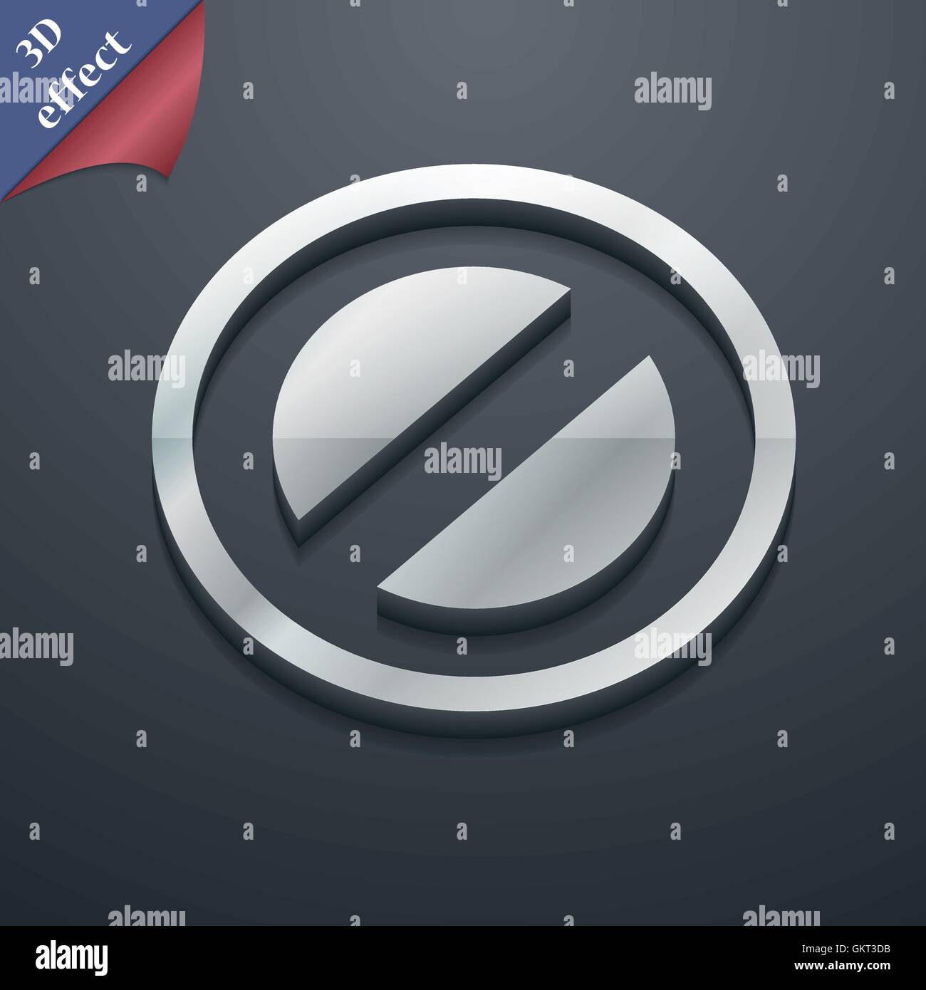 Cancel icon symbol. 3D style. Trendy, modern design with space for your text Vector Stock Vector