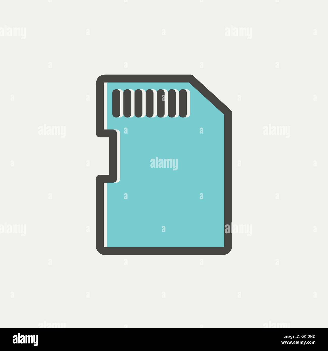 SIM Card thin line icon Stock Vector