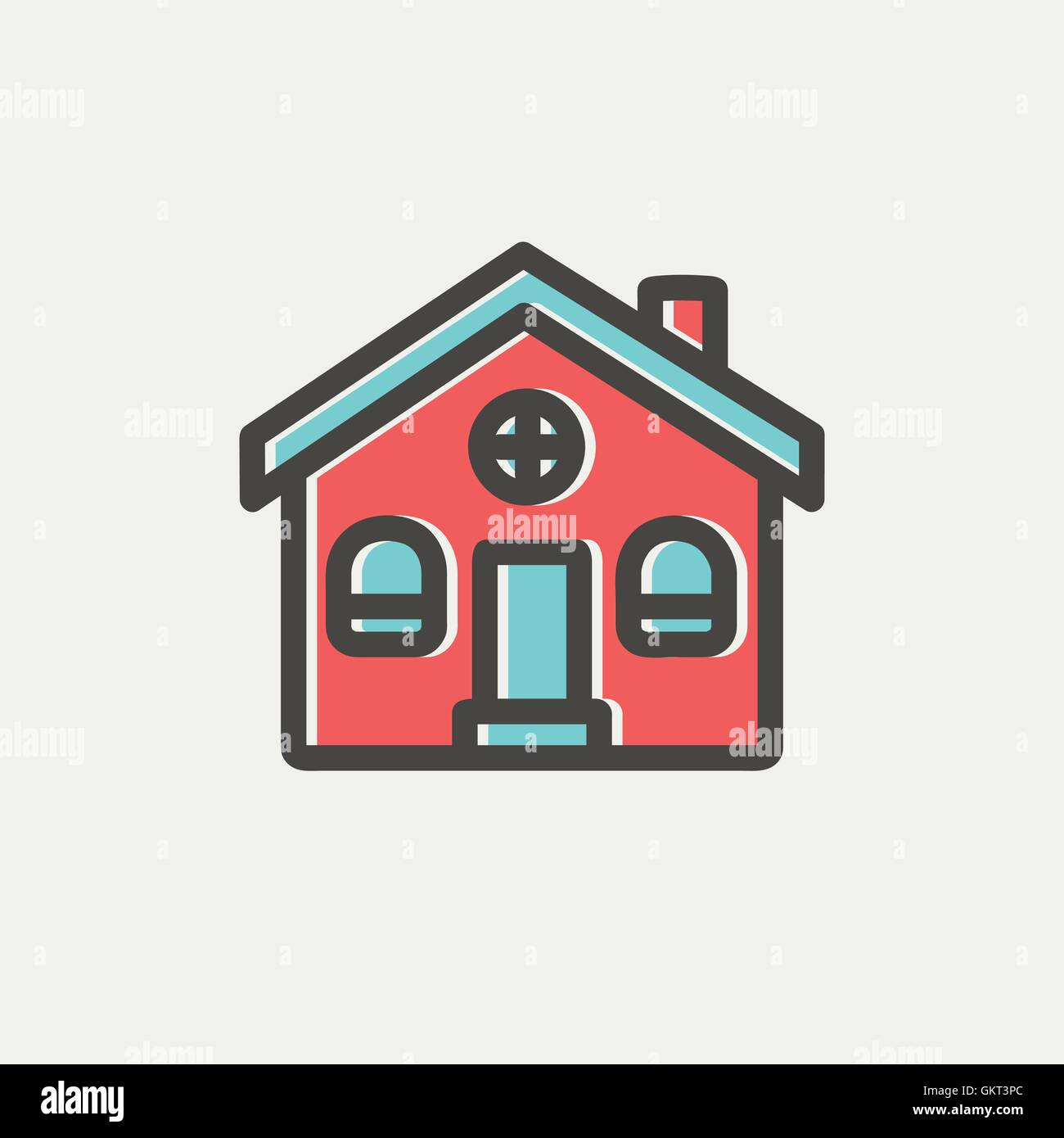 Church building thin line icon Stock Vector Image & Art - Alamy