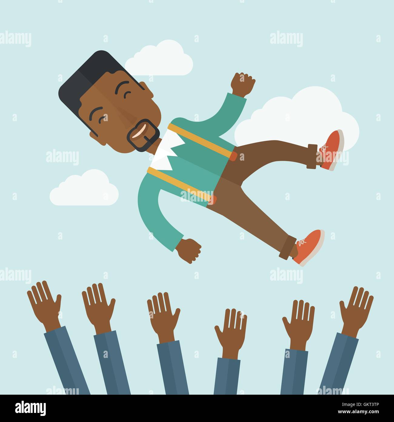 Happy african-american businessman Stock Vector Image & Art - Alamy