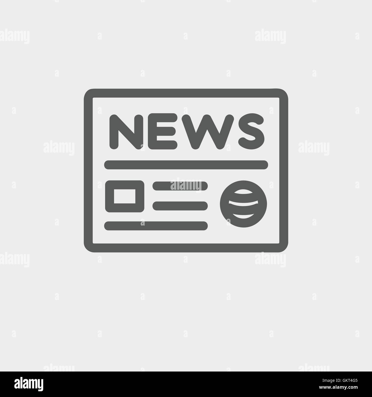 Newspaper thin line icon Stock Vector Image & Art - Alamy