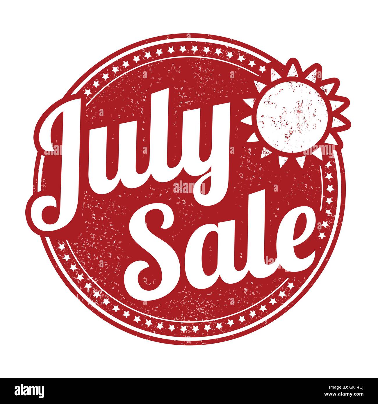 July sale stamp Stock Vector