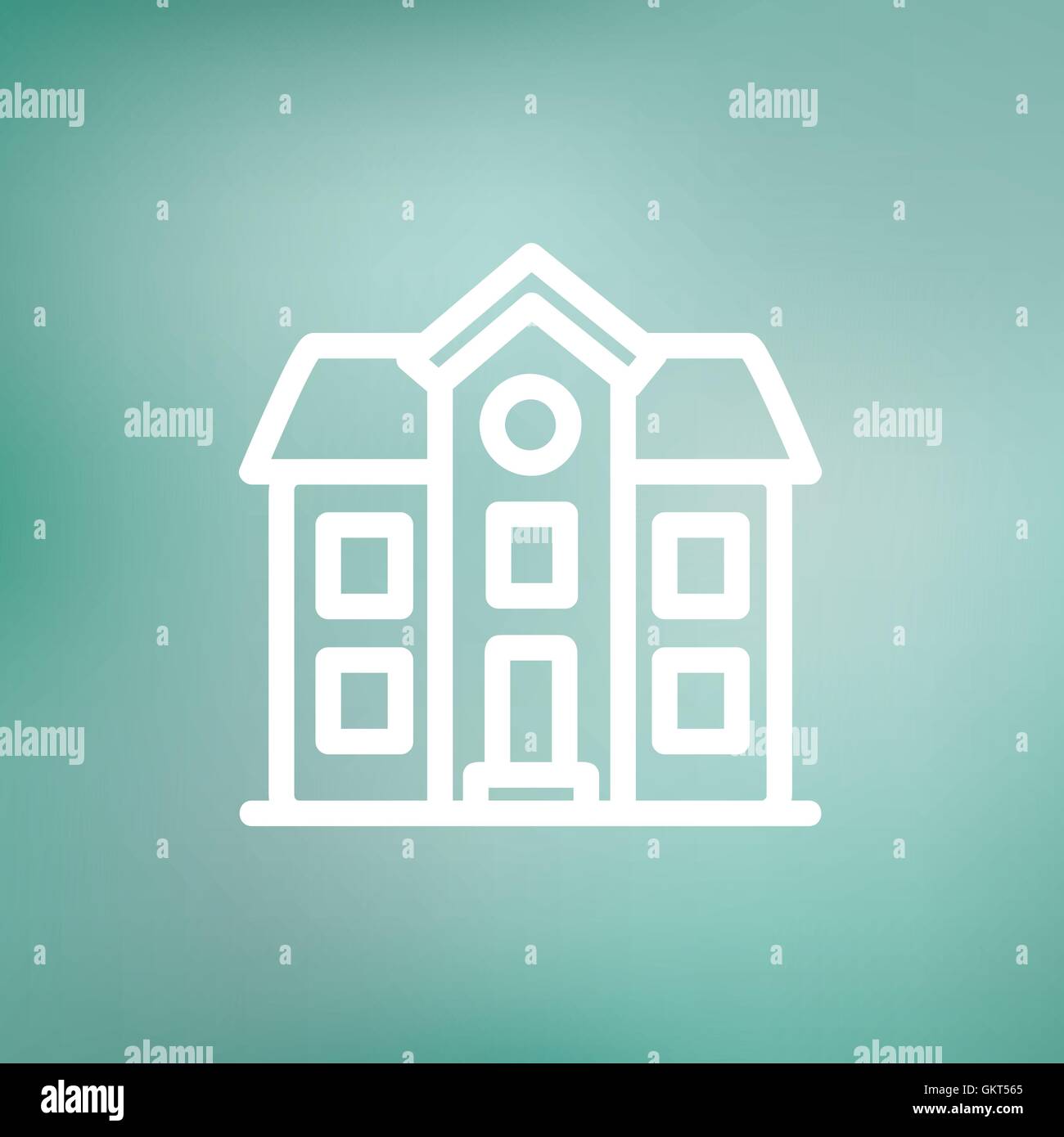Two storey house building thin line icon Stock Vector Image & Art - Alamy