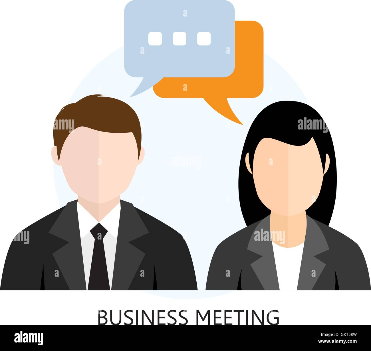 Business Meeting Icon Flat design  Concept Stock Vector