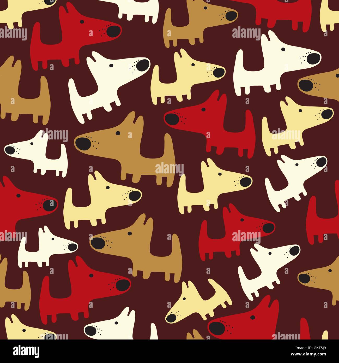 Seamless dogs pattern Stock Vector Images - Alamy