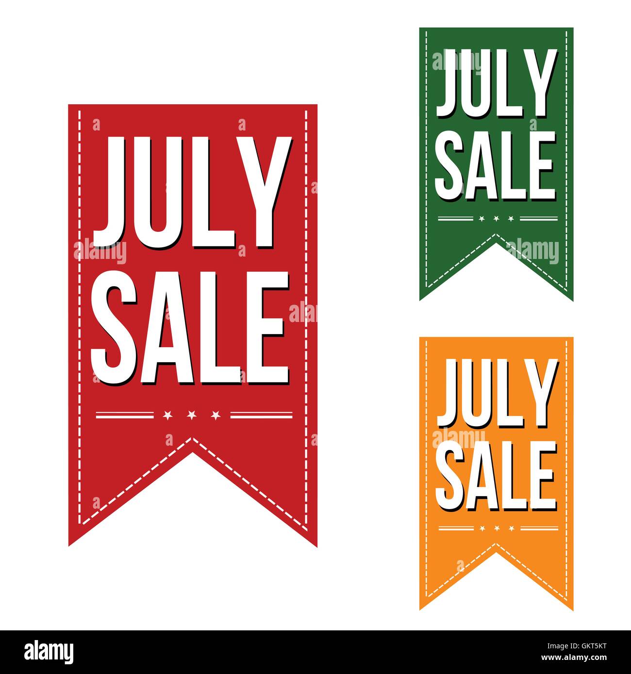 July sale banners design Stock Vector