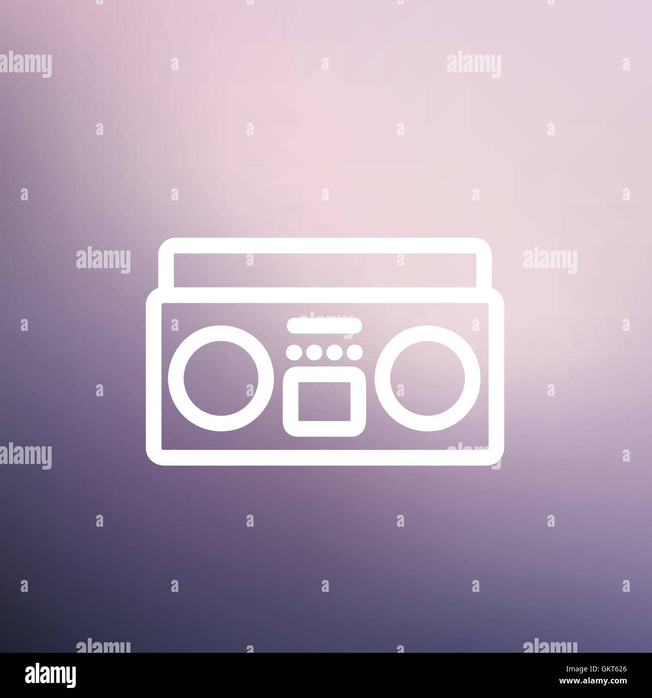 Cassette player thin line icon Stock Vector Image & Art - Alamy