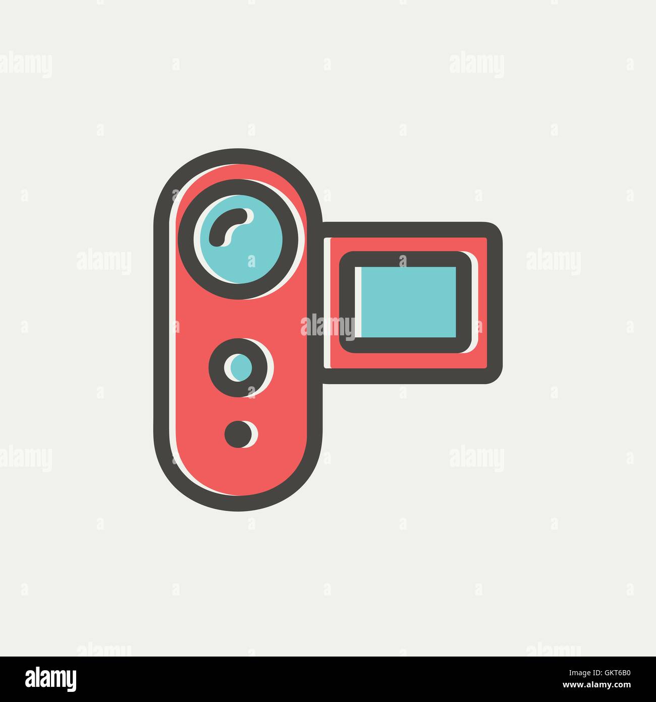 Digital Video Camera thin line icon Stock Vector Image & Art - Alamy