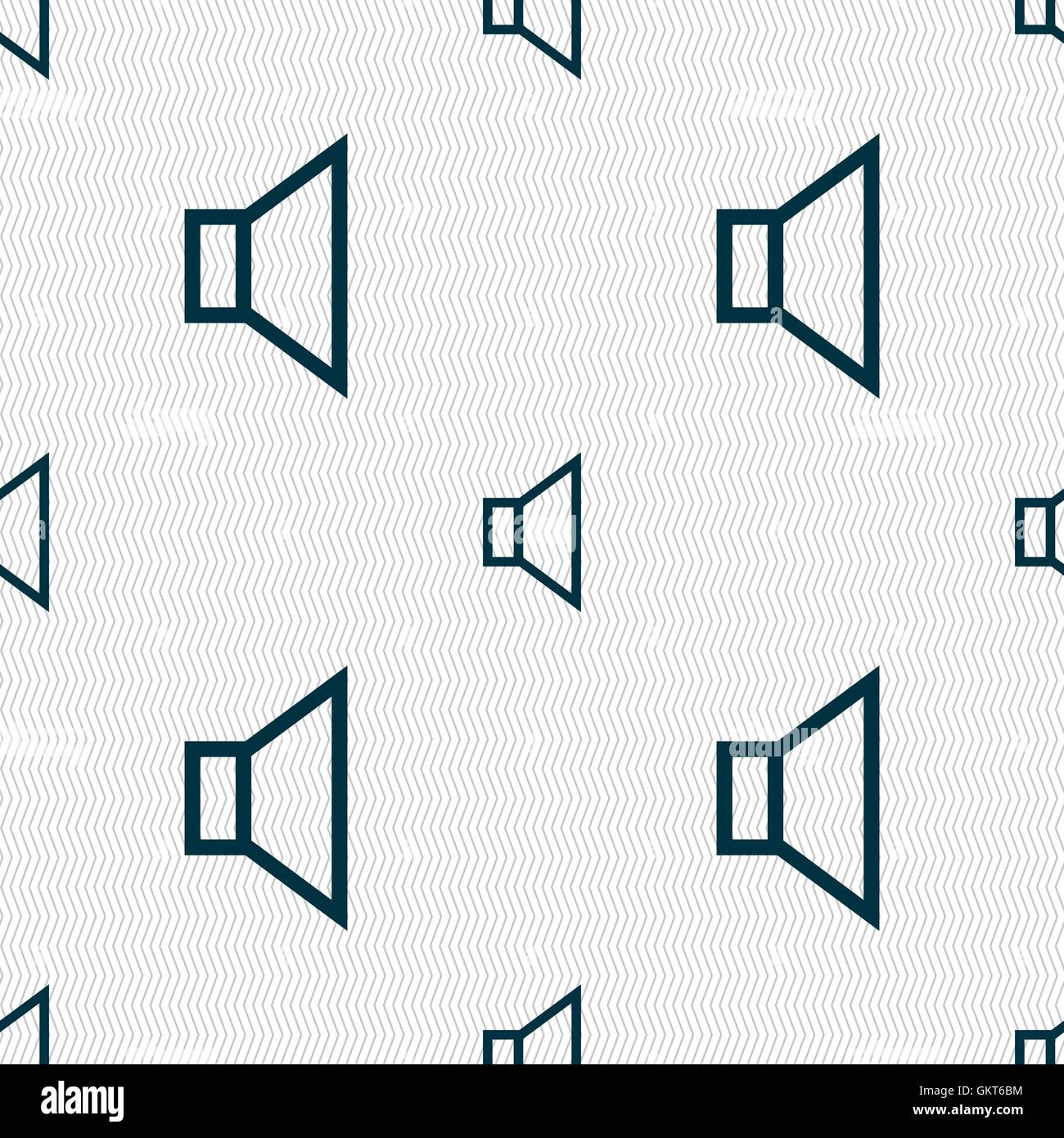 volume, sound icon sign. Seamless pattern with geometric texture ...
