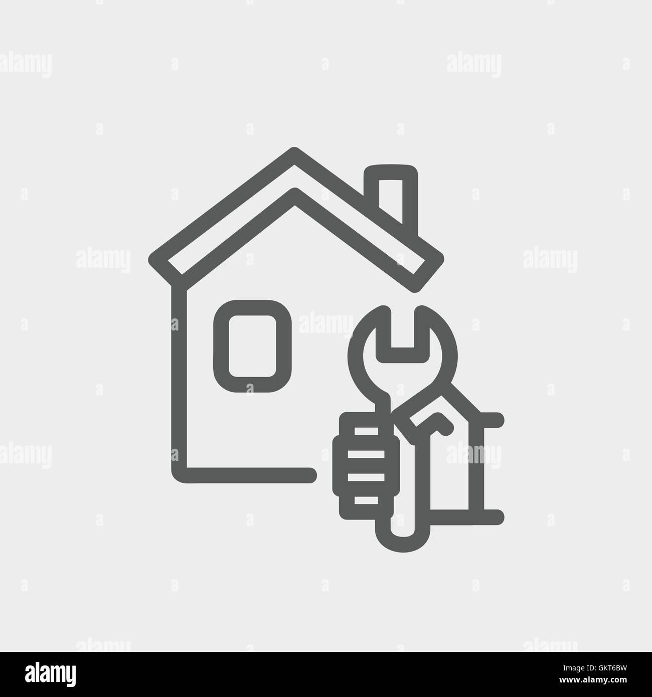 House repair thin line icon Stock Vector Image & Art - Alamy