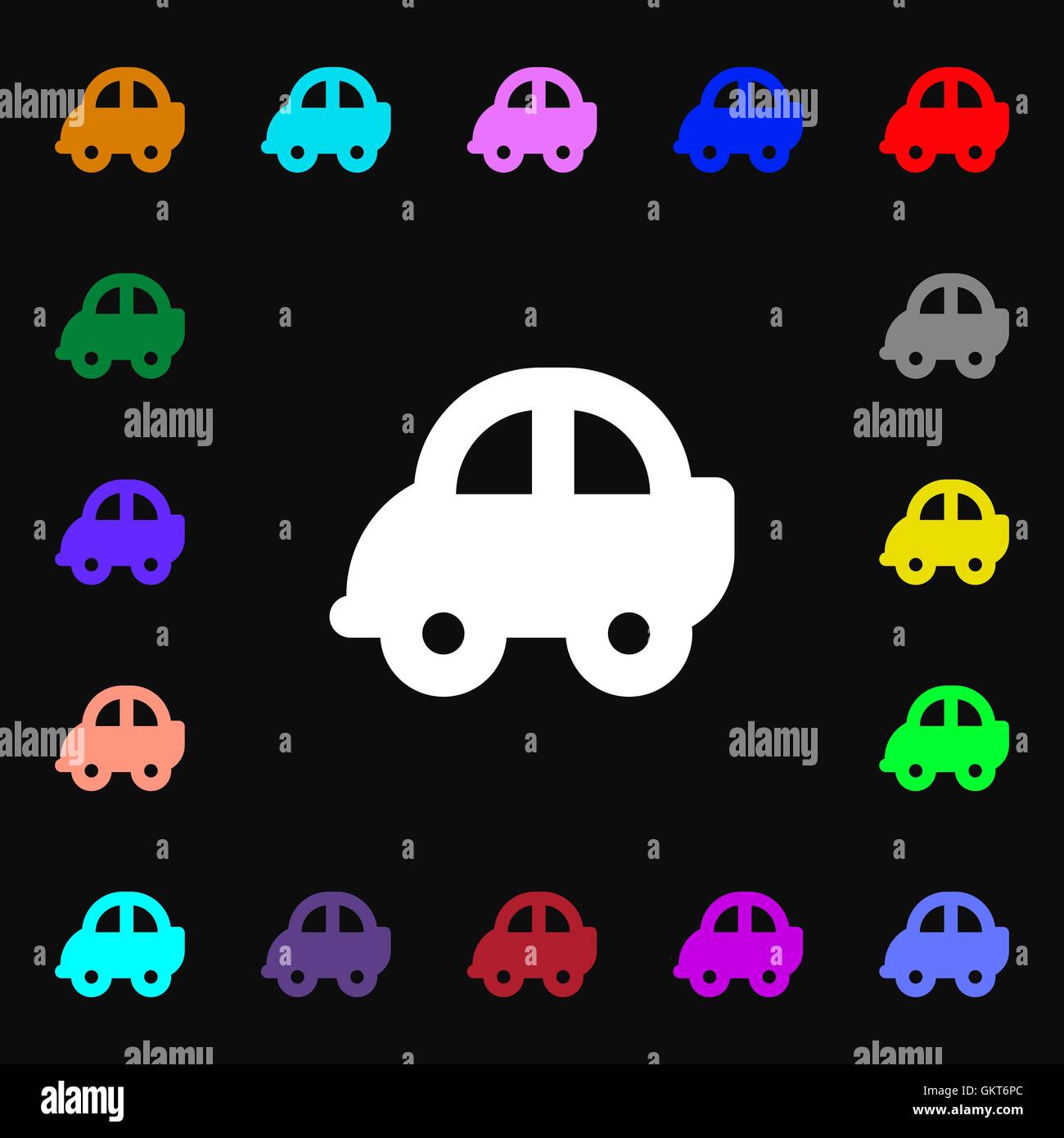 Auto icon sign. Lots of colorful symbols for your design. Vector Stock ...