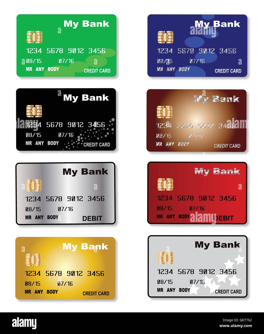 Credit Card Collection Stock Vector Image & Art Alamy